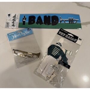 Marching Band Music Stickers Jolees Drummer Trumpet Horn Pep rally Scrapbook LOT